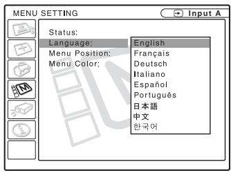 SONY VPL-CS5 - Pulse la tecla MENU. - 3