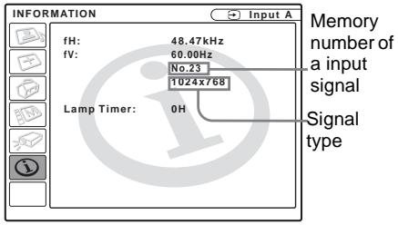 SONY VPL-CS5 - The INFORMATION Menu - 1