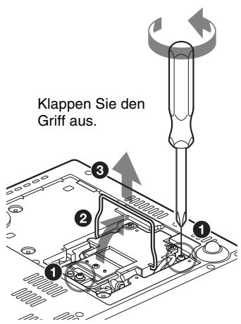 Klappen Sie den Griff aus.