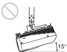 SONY VPL-PX10 - No incline lainstitution más de 15 grados - 4