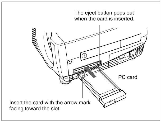 SONY VPL-PX10 - Installing a PC card - 1
