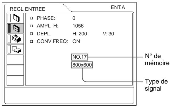 SONY VPL-PX10 - Le menu REGL ENTREE - 2