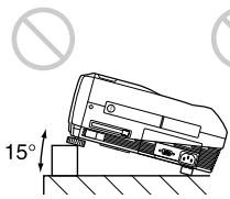 SONY VPL-PX10 - No incline lainstitution más de 15 grados - 1