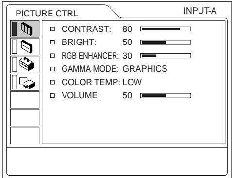 SONY VPL-PX10 - The PICTURE CTRL Menu - 2
