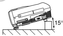 SONY VPL-PX10 - No incline lainstitution más de 15 grados - 2