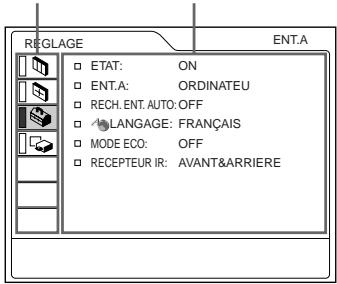 SONY VPL-PX10 - Pour selectionner la langue d'affichage du menu, voir page 21 (FR). - 2
