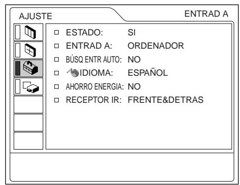 SONY VPL-PX10 - Menu AJUSTE - 1