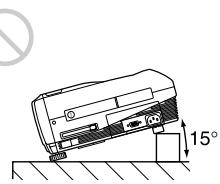 SONY VPL-PX10 - Tilting the unit more than 15 degrees - 2