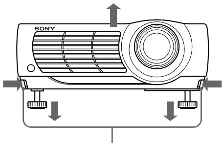 SONY VPL-PX10 - Pour régler la hauteur - 1