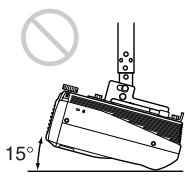 SONY VPL-PX10 - Tilting the unit more than 15 degrees - 3