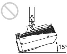 SONY VPL-PX10 - Tilting the unit more than 15 degrees - 4