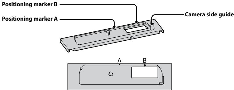 Positioning marker B Positioning marker A Camera side guide A B