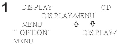1 DIS PLAY CD DIS PLAY/MENU MENU " OPTION" MENU