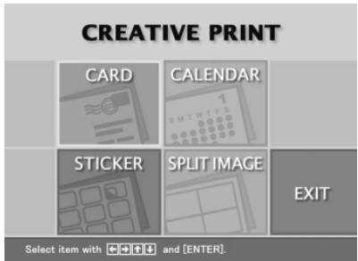 SONY DPP-EX5 - What you can do with the CREATIVE PRINT menu - 2