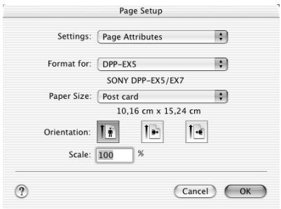 SONY DPP-EX5 - Choose the print settings. - 1