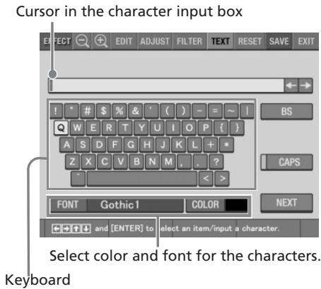 SONY DPP-EX5 - Entering characters on an image - 1