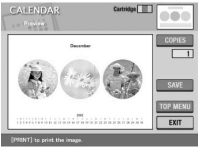 SONY DPP-EX5 - Making a calendar - 4