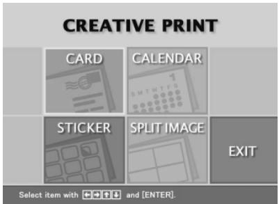 SONY DPP-EX5 - Fonctions du menu CREATIVE PRINT - 2