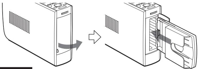 SONY DPP-EX5 - Fermez le capot du magasin à papier. Ouvrez ensuite le capot du compartiment du magasin à papier et insérez le magasin à papier dans l'imprimante. - 1