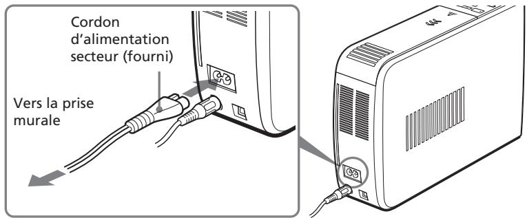 SONY DPP-EX5 - Raccordement du cordon d'alimentation secteur - 1