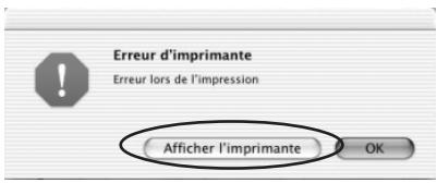 SONY DPP-EX5 - Si une erreur se produit au cours d'une impression sous Mac OS X (v10.1/v10.2) - 1