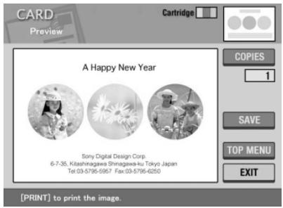SONY DPP-EX5 - After you finish entering the remaining characters for the first line, press the arrow (◄/►/♠/↓) button to move the cursor to - 1
