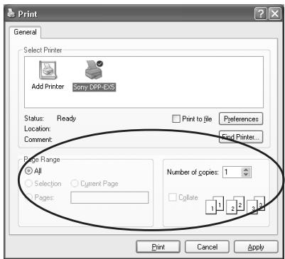 SONY DPP-EX5 - Click "OK". - 1