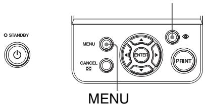 O STANDBY MENU CANCEL ENTER PRINT MENU