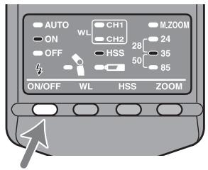 SONY HVL-F36AM - Premere il tasto ON/OFF del flash per tornare allo stato normale. - 1