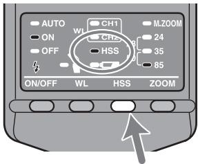 SONY HVL-F36AM - Drücken Sie die Taste für Kurzzeitsynchronisation (HSS). - 1