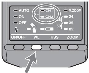 SONY HVL-F36AM - Appuyez sur la touche de flash sans cordon pour sélectionner un canal. - 1