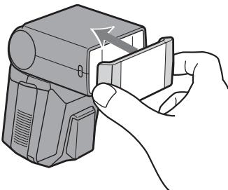 SONY HVL-F36AM - Attach the supplied wide panel to the flashtube. - 1