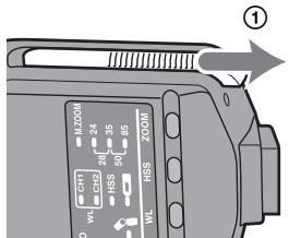 SONY HVL-F36AM - Mise en place des piles - 1