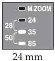 SONY HVL-F36AM - Press the ZOOM button to display the desired zoom coverage. - 4