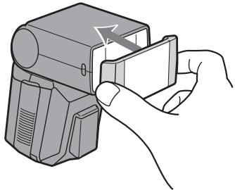 SONY HVL-F36AM - Bevestig de bijgeleverde groothoekadapter aan de flitsbuis. - 1