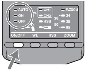 SONY HVL-F36AM - Tenere premuto il tasting ON/OFF del flash per tre secondi. - 1
