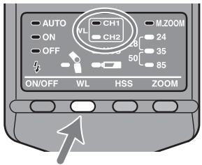 SONY HVL-F36AM - Press the wireless flash button to select a channel. - 1