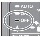 SONY HVL-F36AM - Drücken Sie die Taste ON/OFF an der Rückseite des Blitzgeräts. - 2