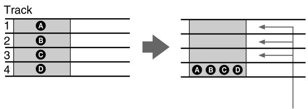 SONY MDM-X4 - EXAMPLE 1: Recording the sound from tracks 1\~4 to track 4 (Ping Pong Recording) - 1