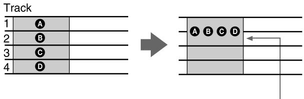 SONY MDM-X4 - EXAMPLE 2: Recording the sound from tracks 1\~4 to tracks 1 and 2 (Bounce Recording) - 1