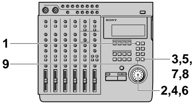 1 9 SONY 3,5, 7,8 2,4,6