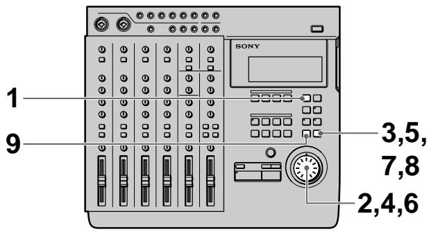 1 9 SONY 3,5, 7,8 2,4,6