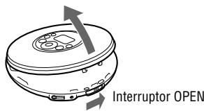 SONY ATRAC3PLUS - Deslice el interruptor OPEN paraAbrir la tapa del reproductor. - 1