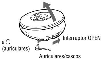 SONY ATRAC3PLUS - Deslice el interruptor OPEN paraAbrir la tapa del reproductor. - 1