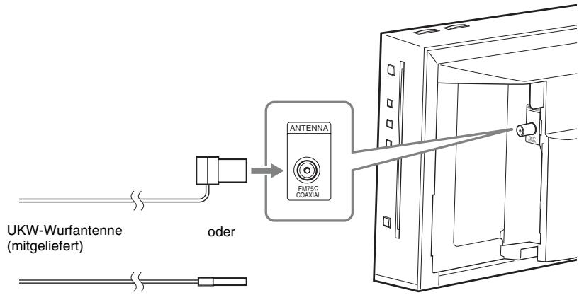 SONY BDV-F700 - So schließen Sie die Antenne an - 1