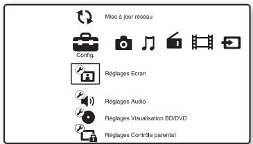 SONY BDV-F700 - Appuyez sur ←/→ pour sélectionner [Config.]. - 1