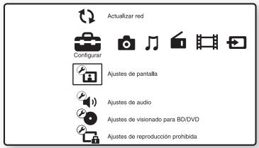 SONY BDV-F700 - Pulse ←/→ para seleccionar [Configurar]. - 1