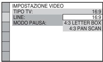 SONY DAV-DZ730 - Premere / per selezionare l'impostazione corrispondente al tipo di televisore in uso, quindi premere ④ - 1