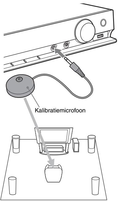 SONY DAV-DZ730 - Sluit de kalibratiemicroloon (bijgeleverd) aan op de A.CAL MICaansluiting op het voorpaneel. - 1