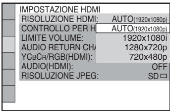 SONY DAV-DZ730 - Selezione del tipo di segnale video in uscita alla presa HDMI OUT - 6